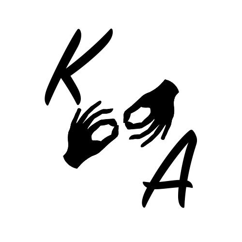 'KA' with american sign language symbol